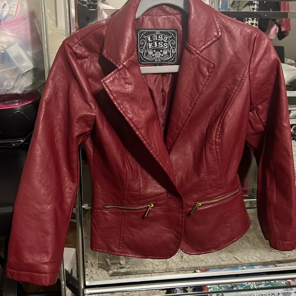 Last Kiss Cherry Red Blazer Jacket